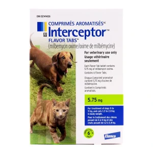 Elanco Interceptor 6 Chewable Tablets Green/Vert 11-25 lb